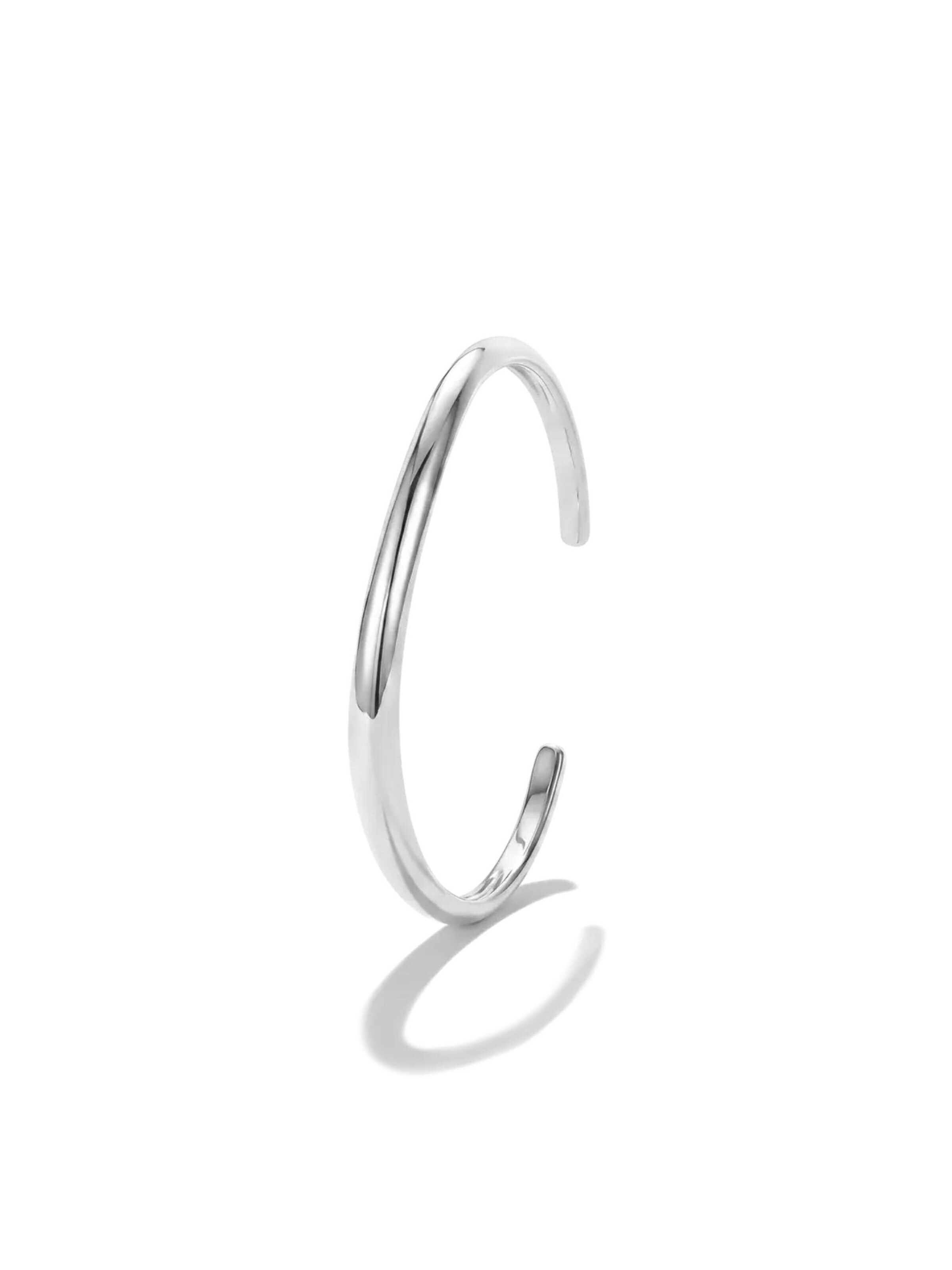 Bracelet 'Schmaler Wellen-Armreif aus Recyceltem Sterlingsilber' Thomas Sabo en argent