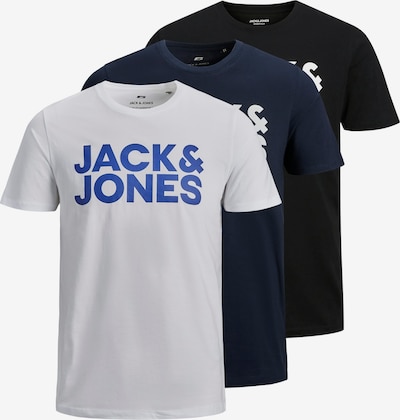 Marškinėliai iš JACK & JONES, spalva – mėlyna / tamsiai mėlyna / juoda / balta, Prekių apžvalga
