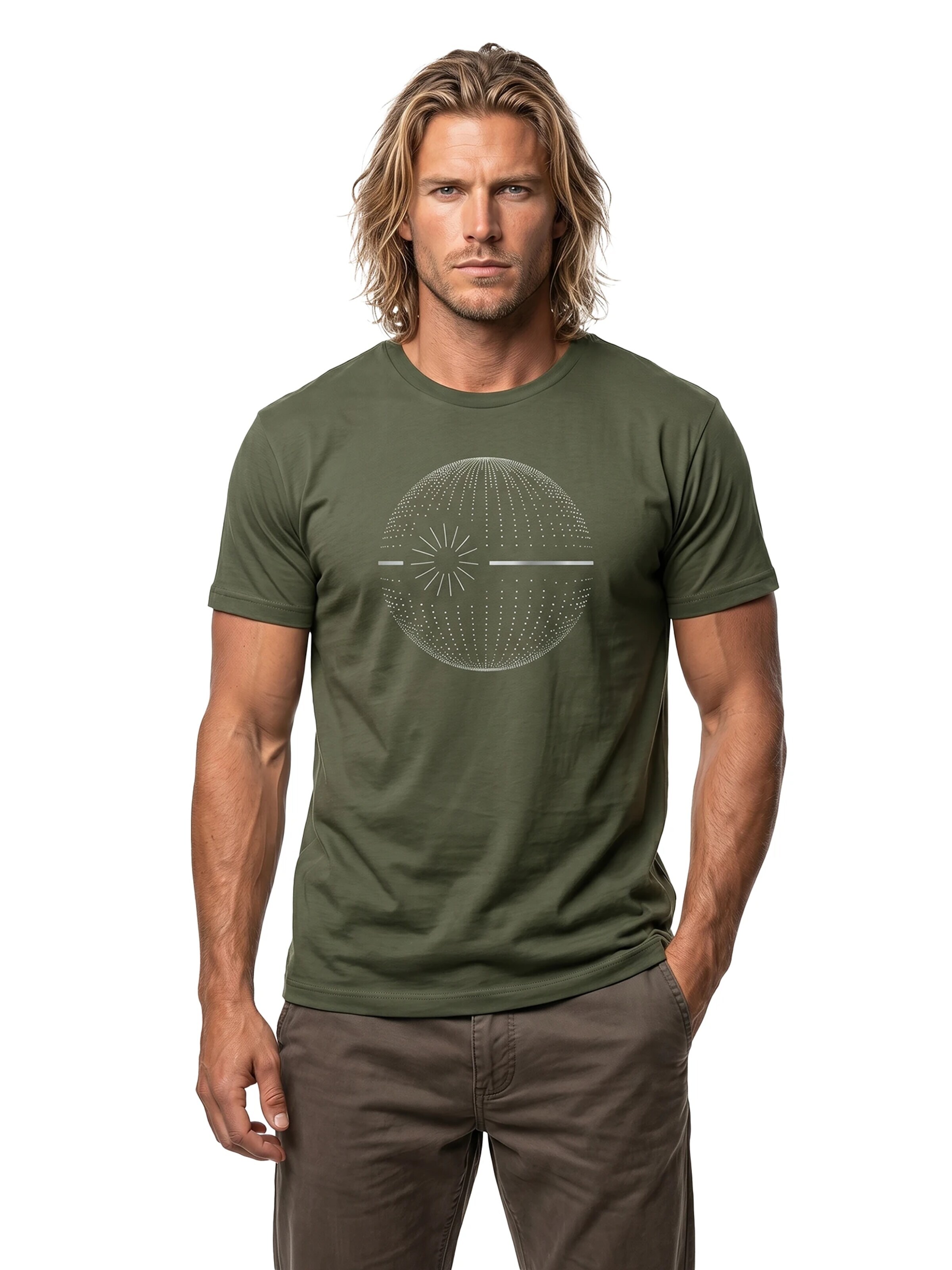 MAKAYA Shirt 'Dot Star' in Green
