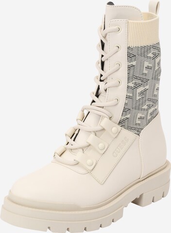 Bottines à lacets 'Odalis' GUESS en beige : devant