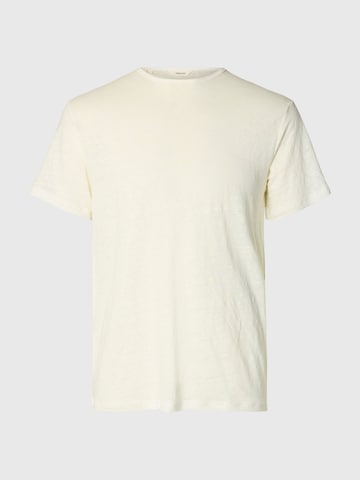 Maglietta 'Bet' di SELECTED in bianco: frontale