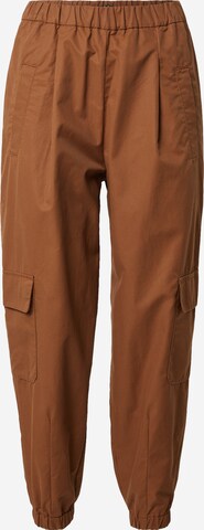 Sisley Tapered Cargobroek in Bruin: voorkant