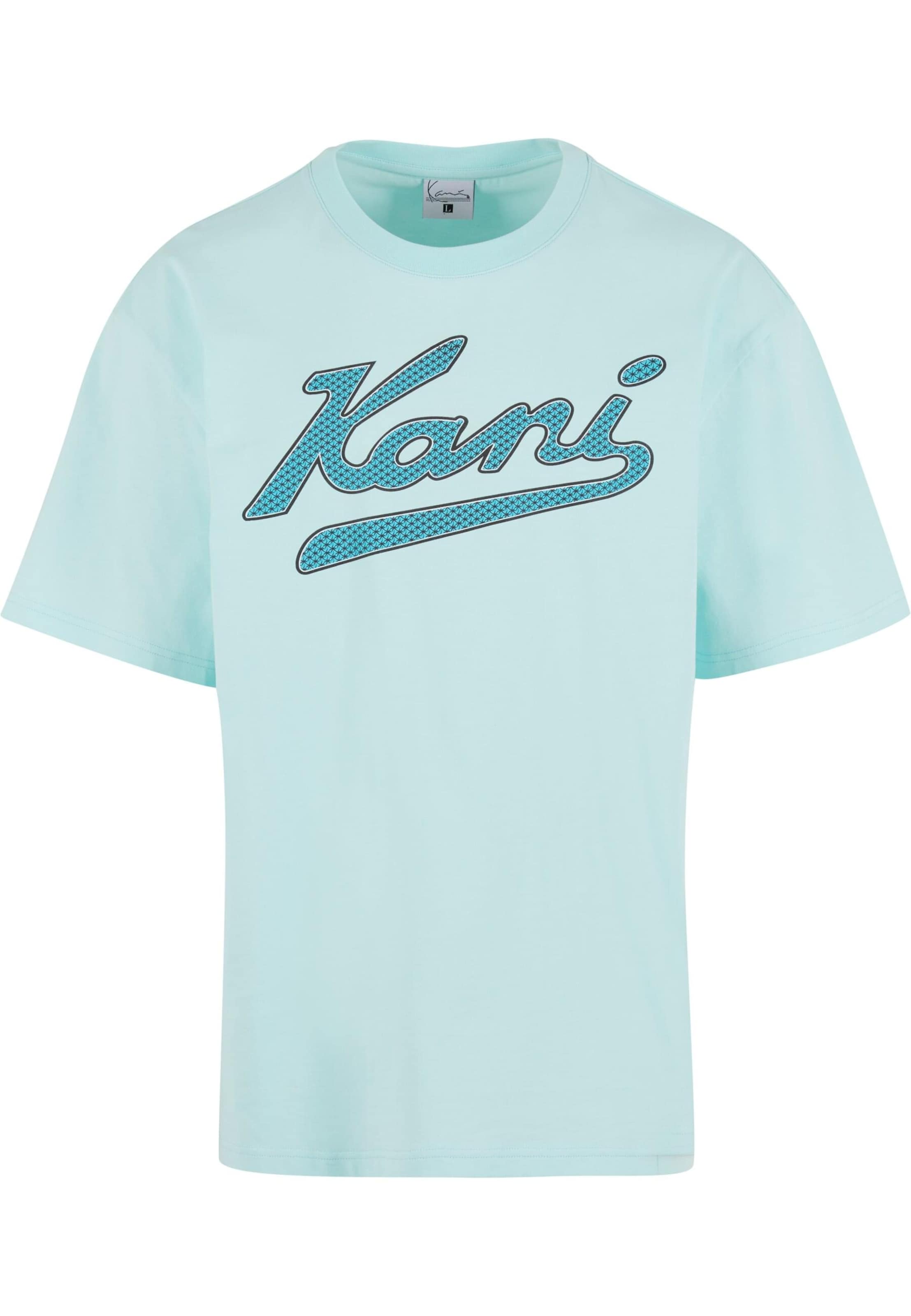 Karl Kani Shirt 'Varsity Palm' in Blue: front
