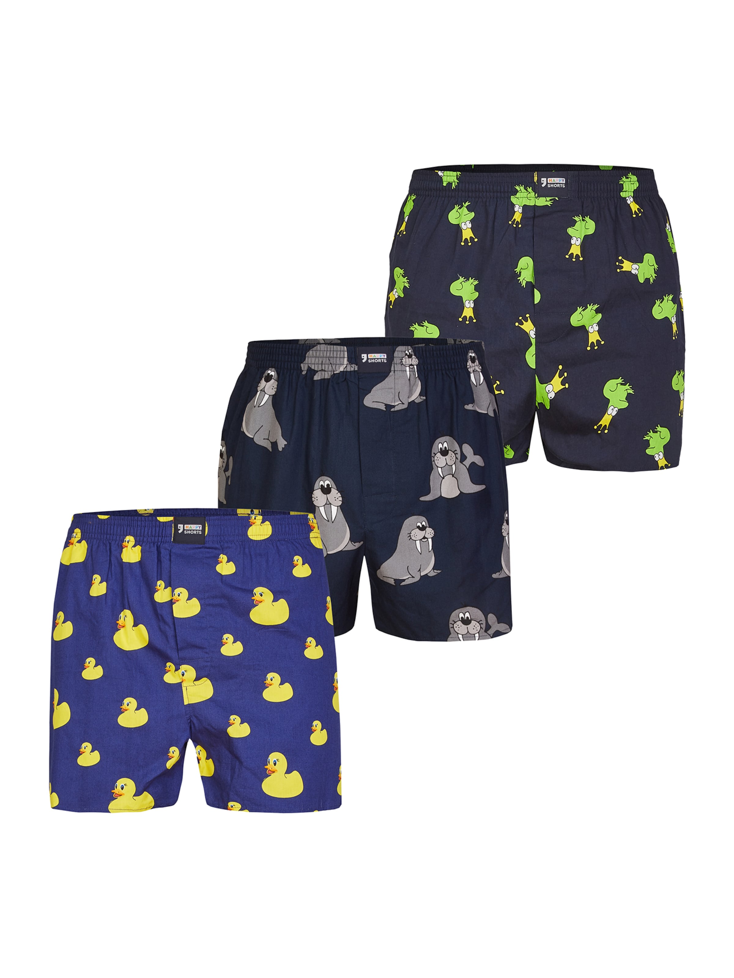 Happy Shorts Boxershorts in Blauw: voorkant