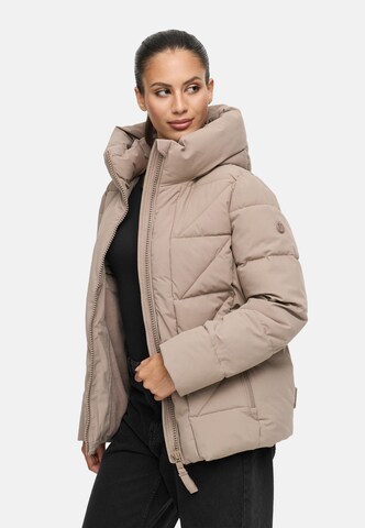 MARIKOO Winterjas 'Kuschelnasee 16' in Bruin