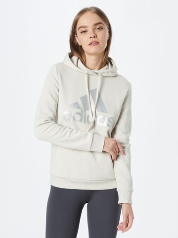 Sweat de sport 'Essentials Logo Fleece' ADIDAS SPORTSWEAR en beige : devant