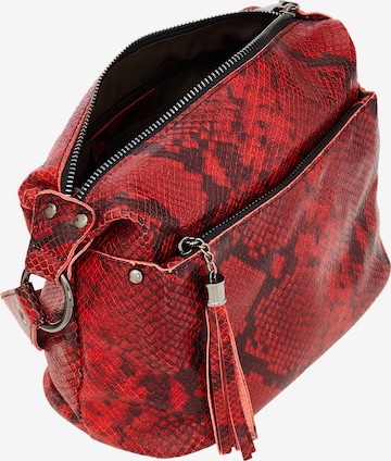 Borsa a spalla di faina in rosso