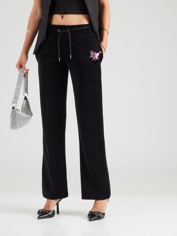 Ed Hardy Flared Παντελόνι σε μαύρο: μπροστά