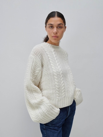 ABOUT YOU x Marie von Behrens Sweater 'Agathe' in White: front