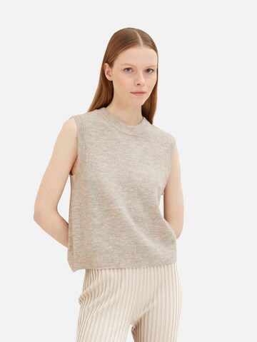 TOM TAILOR Sweater in Beige: front