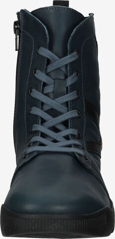 Softinos Lace-Up Ankle Boots in Blue