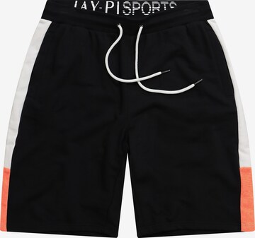 JAY-PI Regular Workout Pants in Black: front