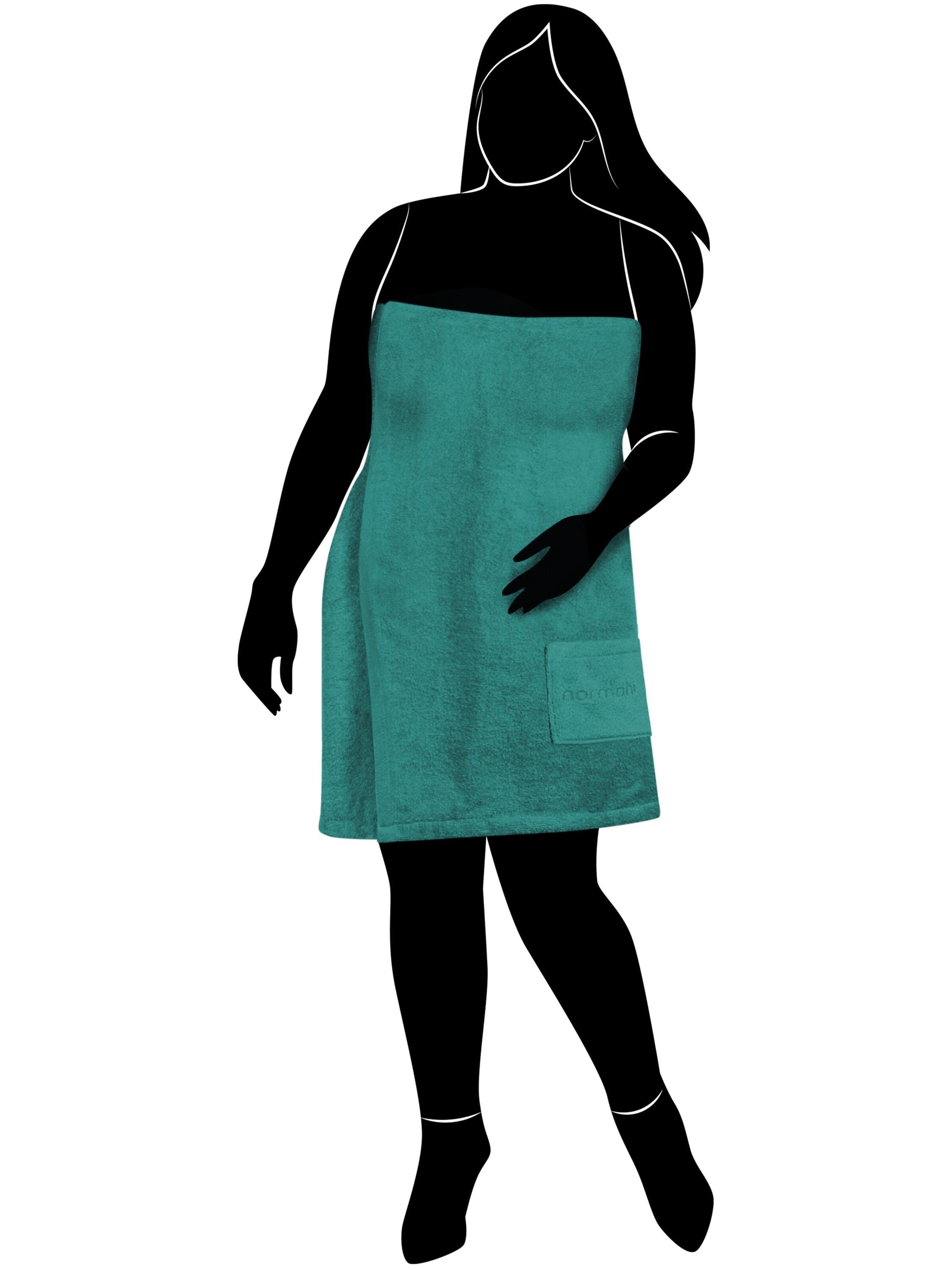 Peignoir court normani en bleu : devant