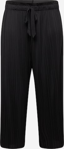 Wide leg Pantaloni 'Elena' de la ABOUT YOU Curvy pe negru: față