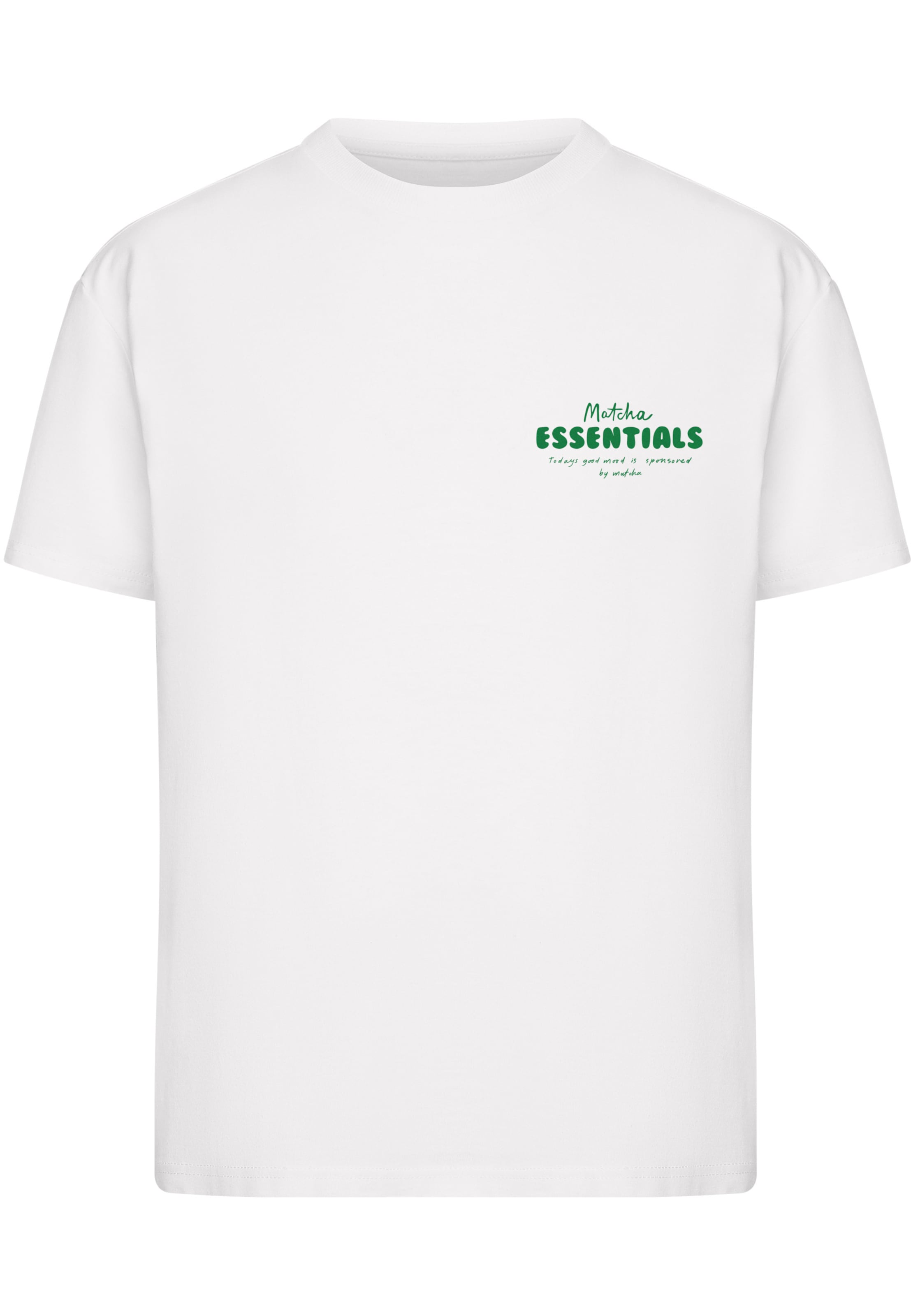 Miss Tee - Camisa 'Matcha Essentials Good Mood Tee' em branco