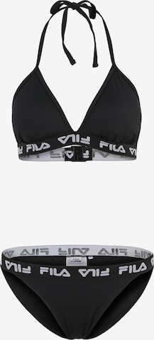 FILA Triangle Sports Bikini 'SPLIT' in Black: front