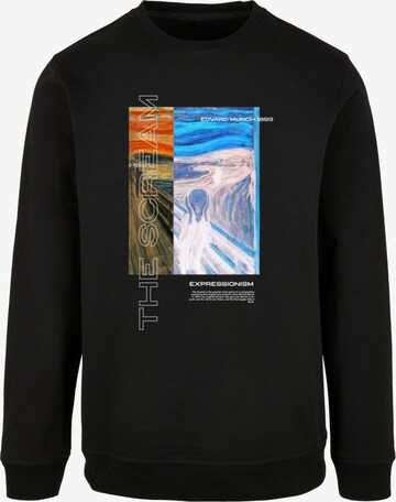 Merchcode Sweatshirt 'Apoh - Munch Expressionism' in Schwarz: predná strana