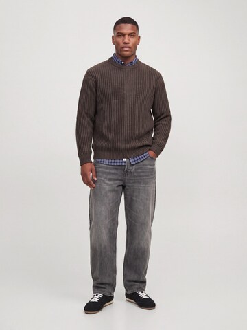 ruda Jack & Jones Plus Megztinis 'JJJAXON'