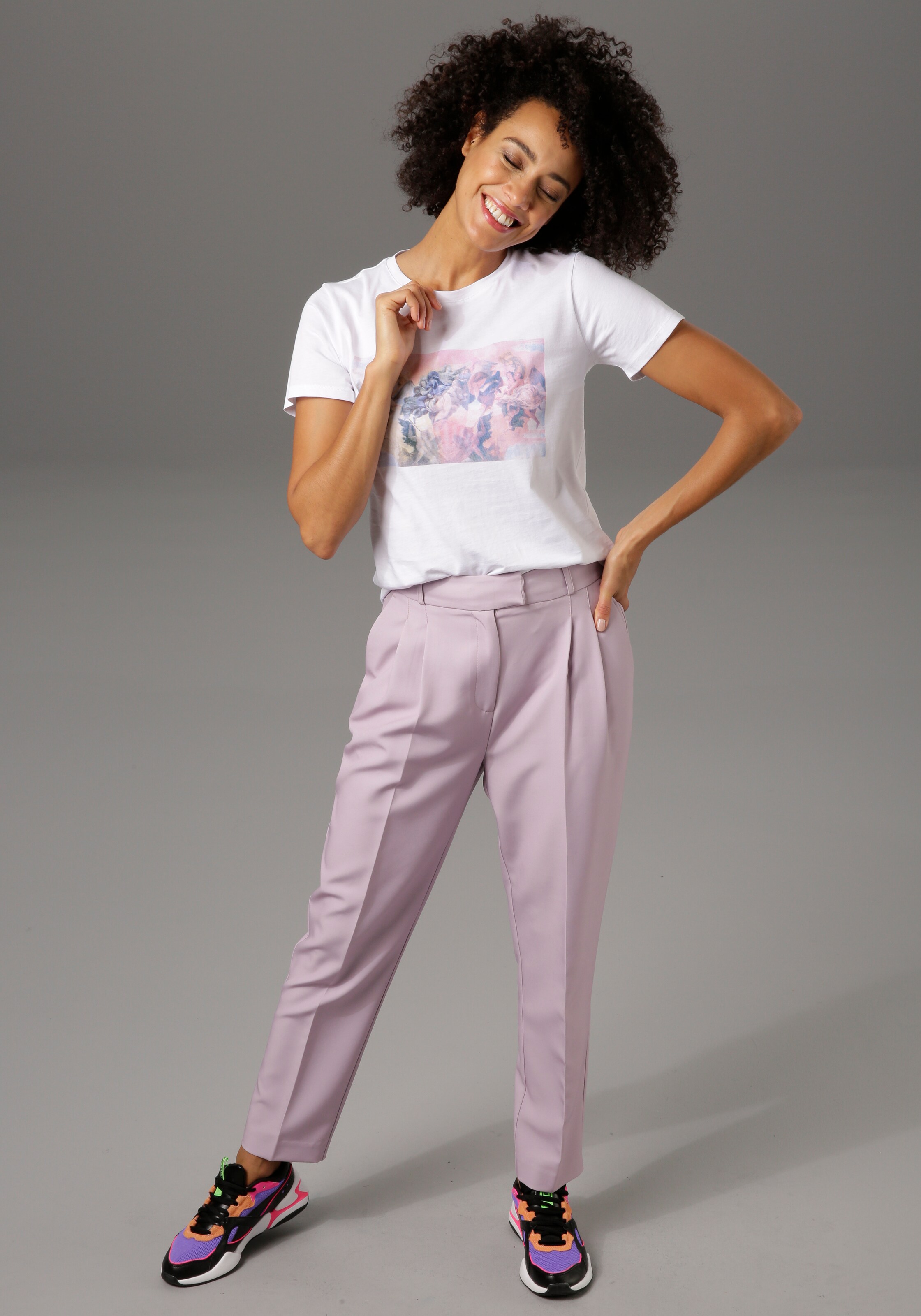 Frauen Shirts & Tops Aniston CASUAL Aniston CASUAL T-Shirt in Weiß - LX12962 Frauen Shirts & Tops Aniston CASUAL Aniston CASUAL T-Shirt in Weiß - LX12962
