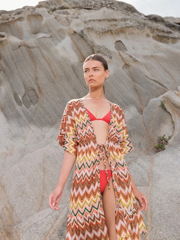 Robe d’été 'BEACHWEAR EMBRODERY RAINBOW' Pink Label en orange