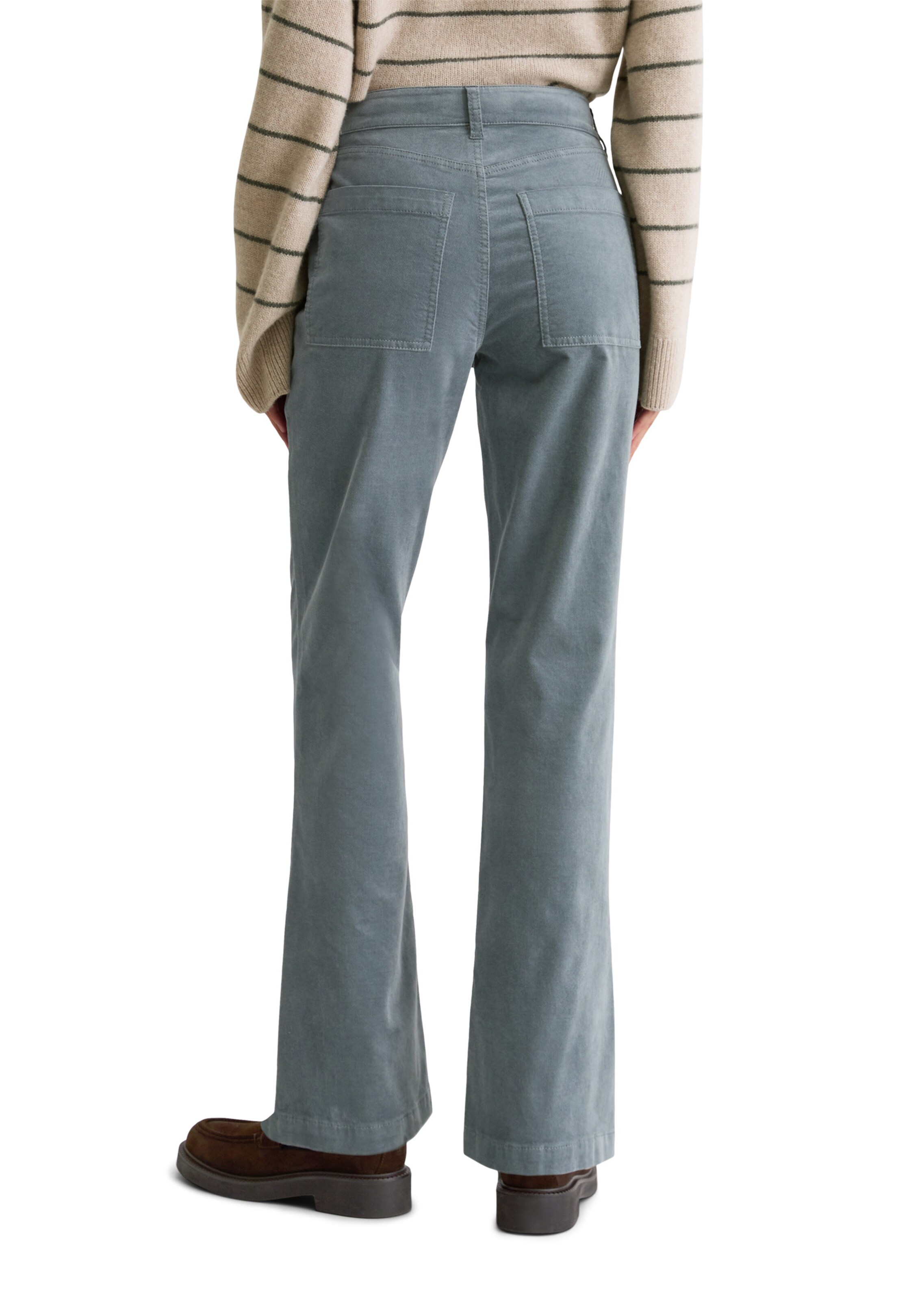 Marc O'Polo Flared Broek in Blauw