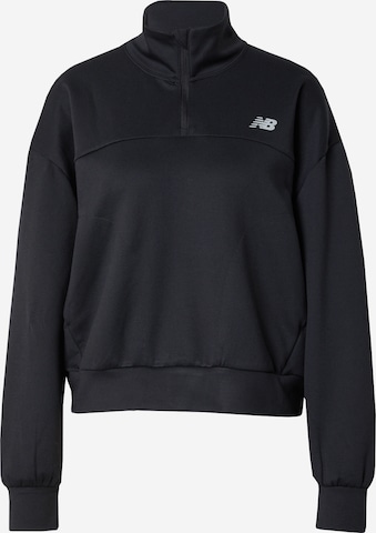 Hanorac sport de la new balance pe negru: față