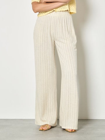 Wide Leg Pantalon Apricot en beige