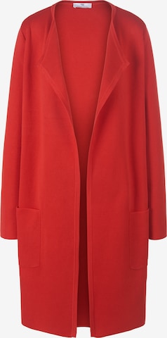 Peter Hahn Knit Cardigan in Red: front