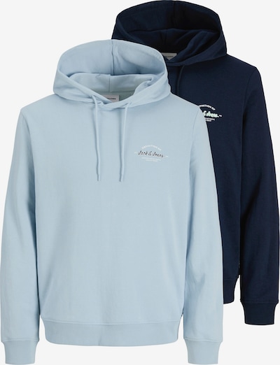 JACK & JONES Collegepaita 'JJBRANDON' värissä vaaleansininen / tummansininen / valkoinen, Tuotenäkymä