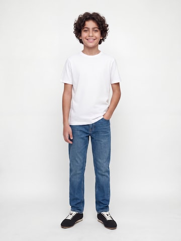 Jack & Jones Junior Широка кройка Дънки 'JJIChris JJOriginal' в синьо