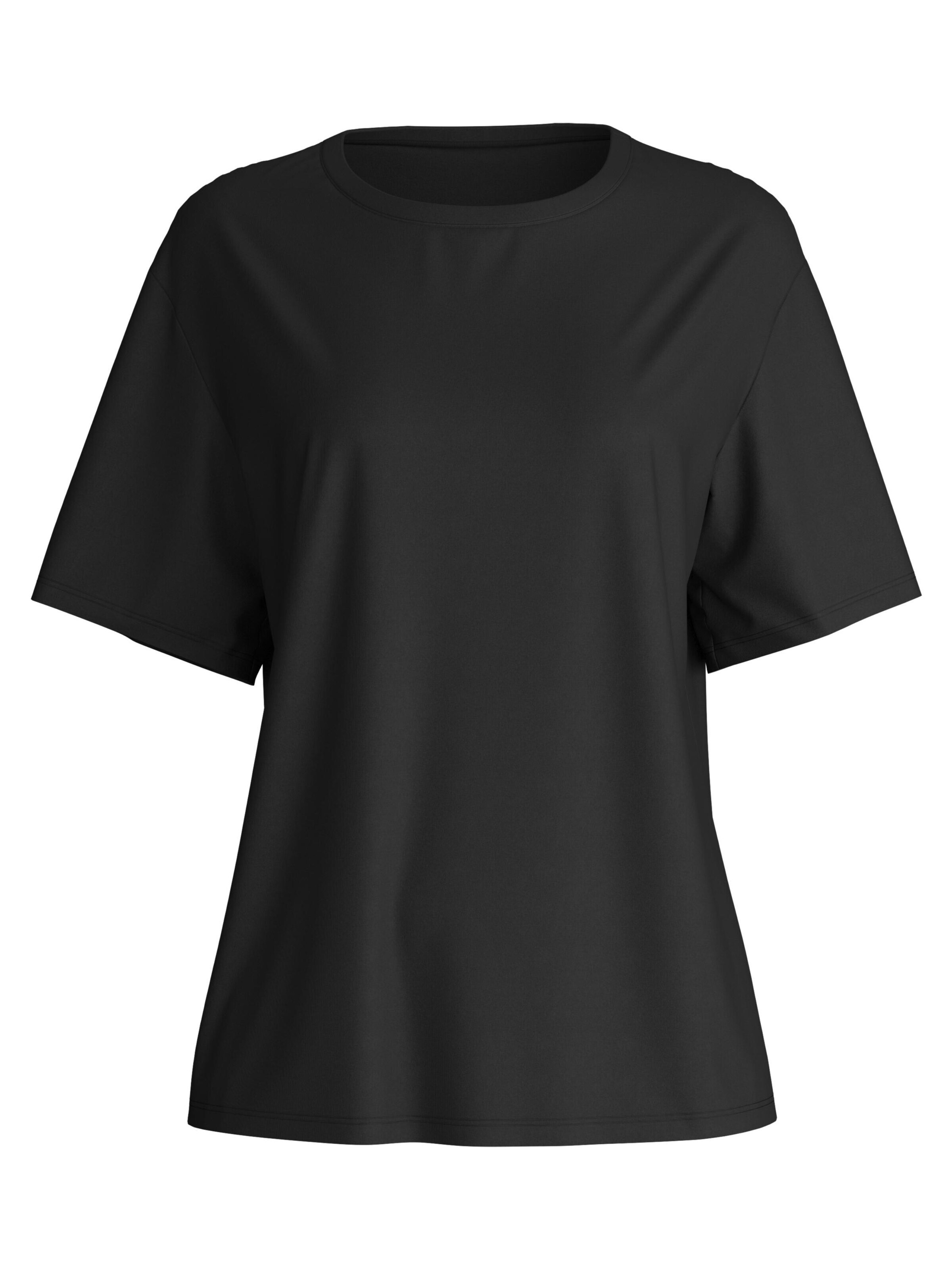 CALIDA Slaapshirt 'Favourites Layering' in Zwart: voorkant