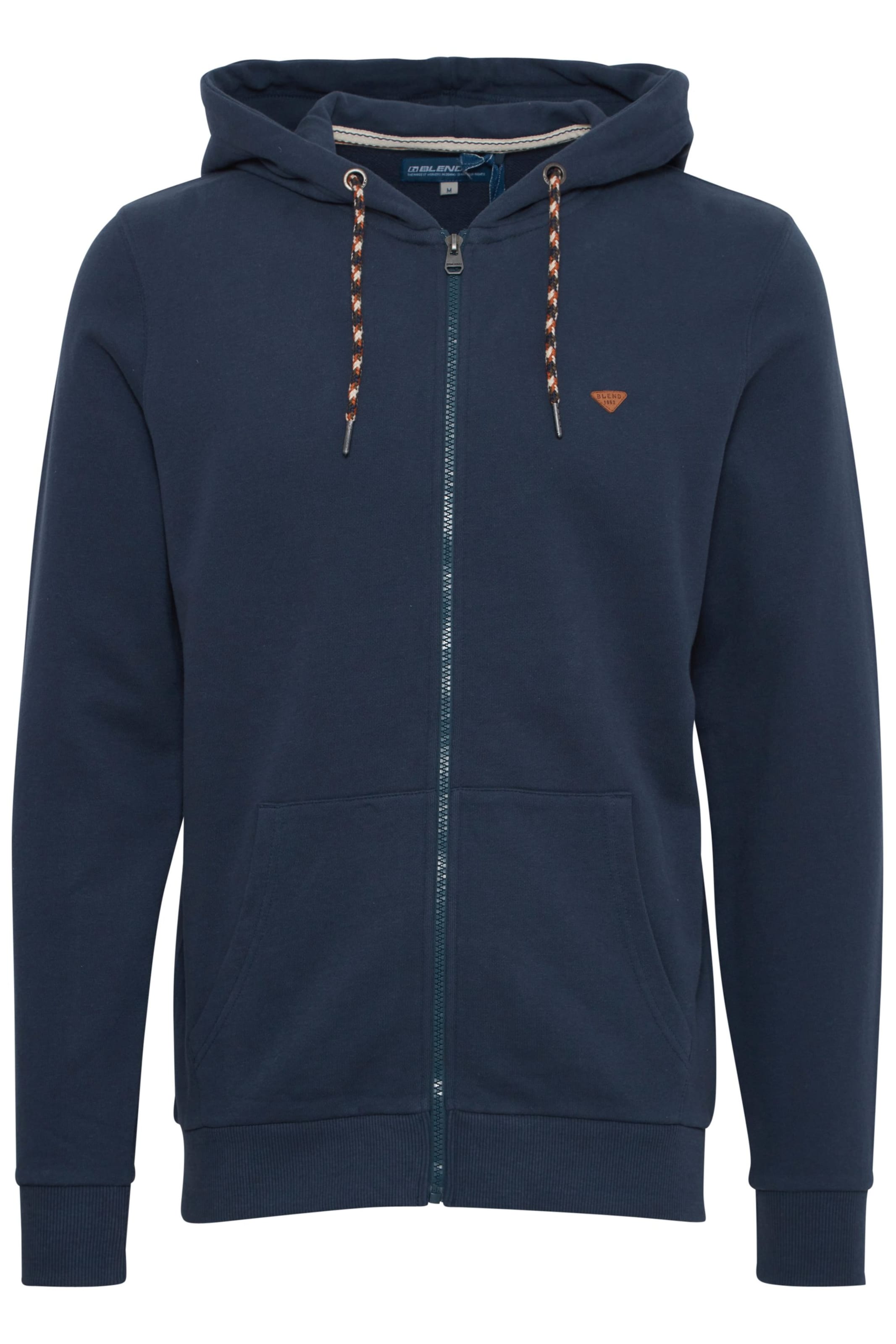 BLEND - Casaco em moletão em azul: frente