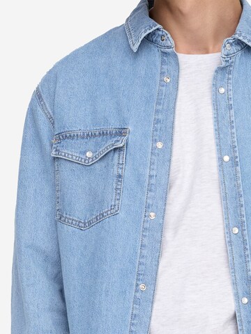 Only & Sons Regular fit Button Up Shirt 'Bane' in Blue