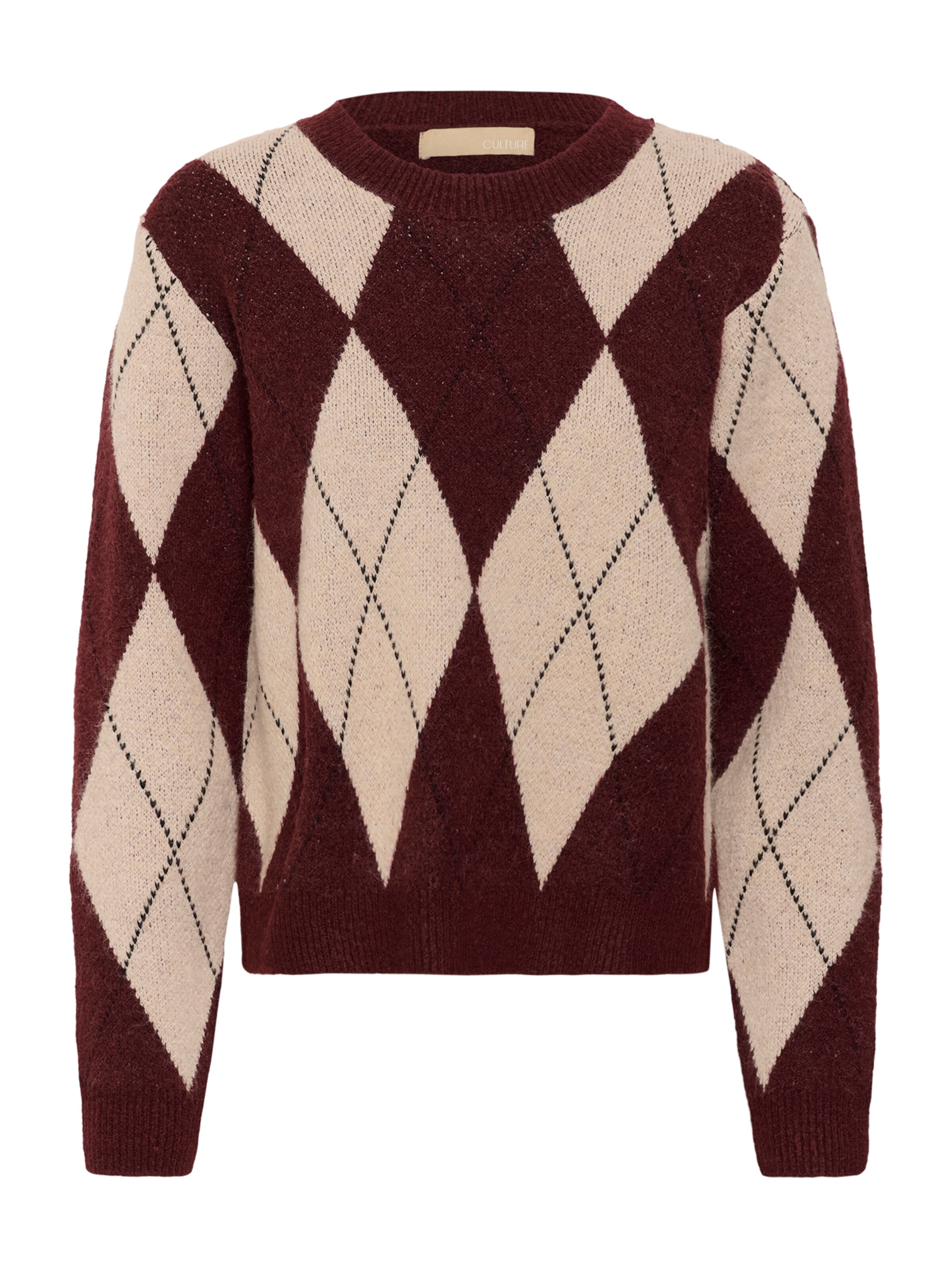Pull-over 'Uargyle' CULTURE en rouge : devant