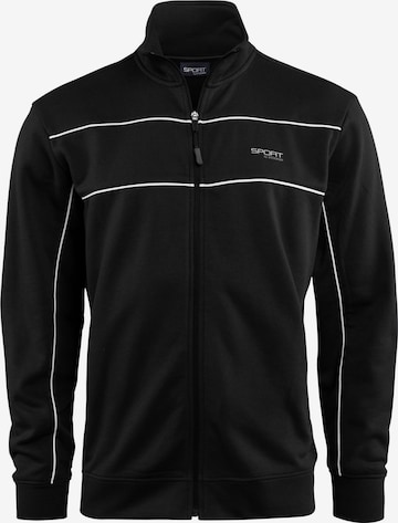 Stooker Men Sweatjacke 'SIDNEY' in Schwarz: Vorderseite