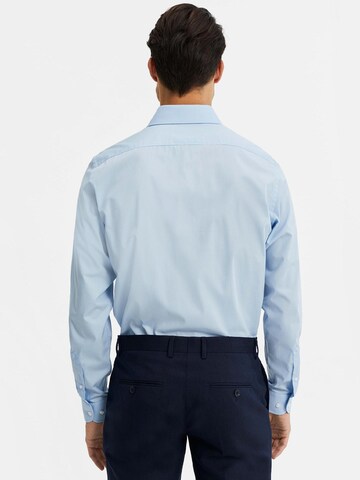 WE Fashion - Ajuste regular Camisa de negocios en azul
