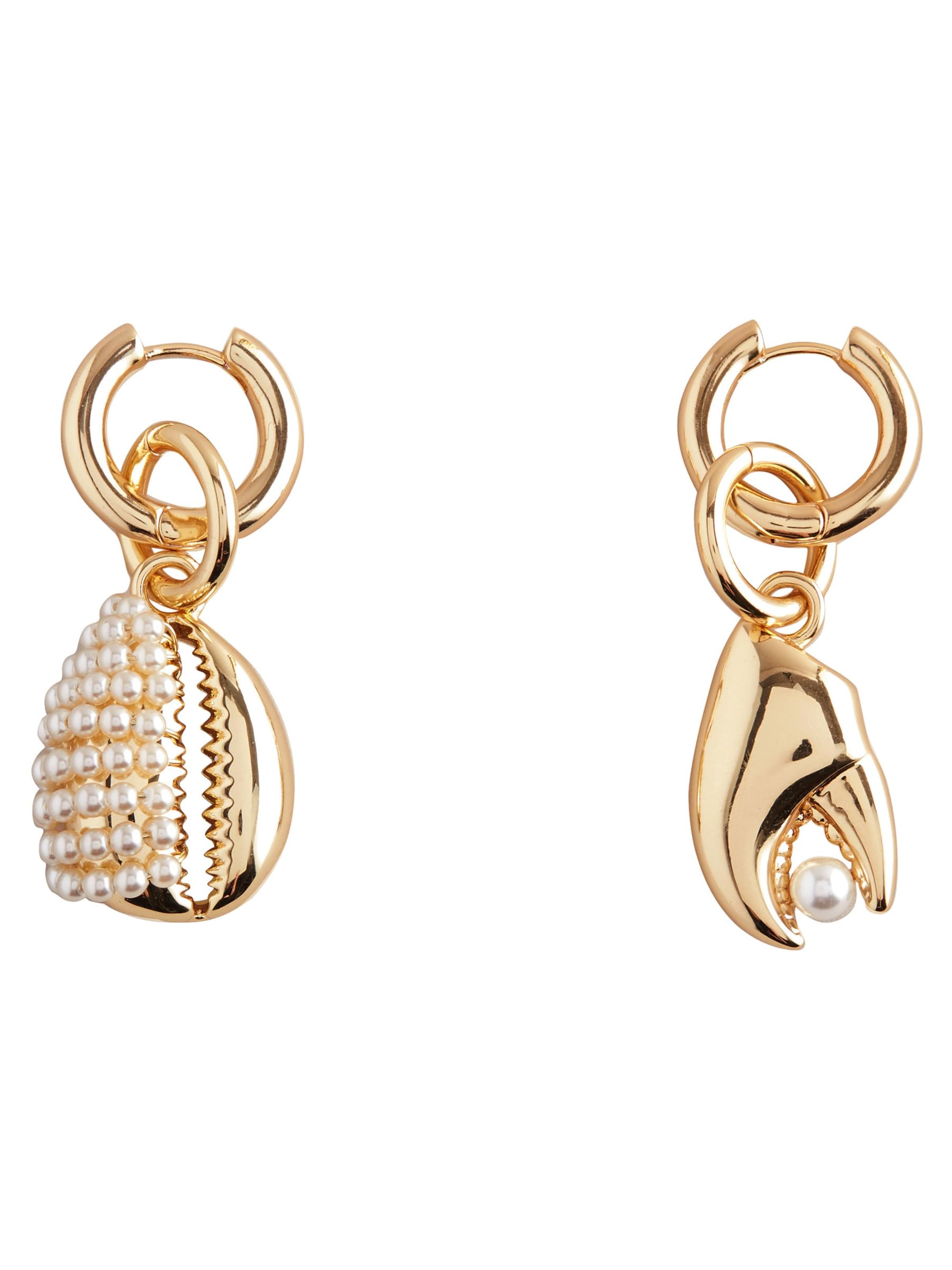 Cath Kidston - Pendientes 'Muschel' en oro: frente