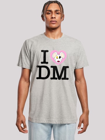 T-Shirt 'Danger Mouse I Love DM' F4NT4STIC en gris : devant