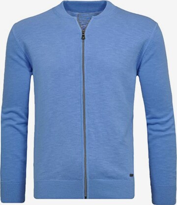 Ragman Gebreid vest in Blauw: voorkant