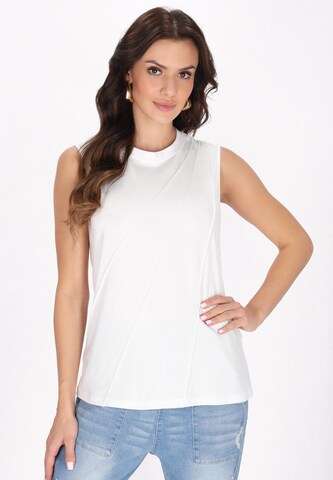 faina Top in Wit: voorkant