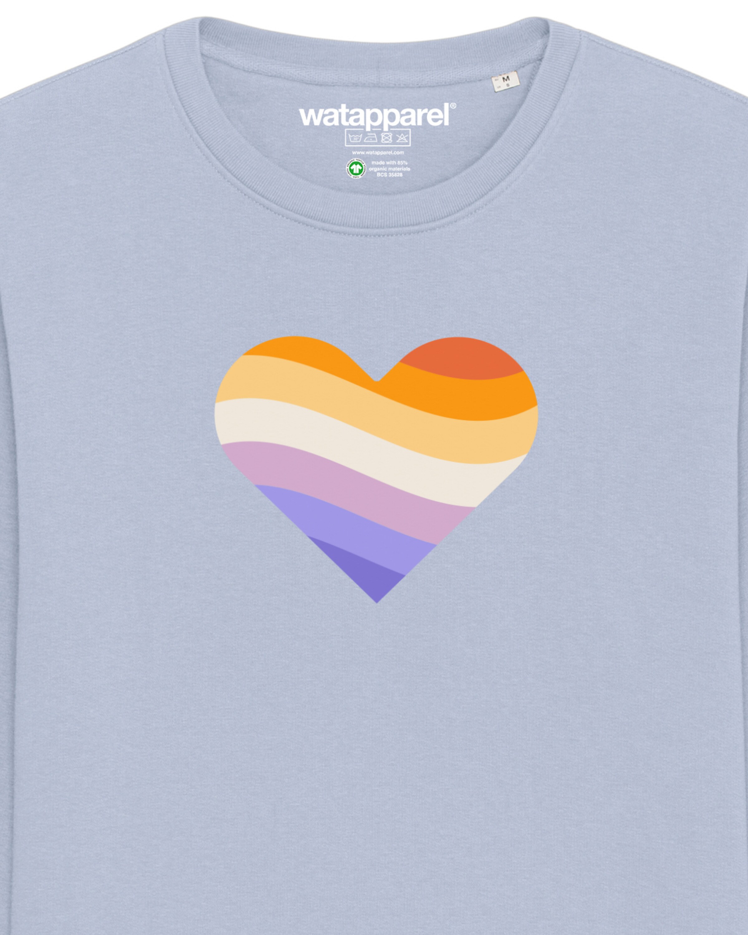 Sweat-shirt 'Rainbow Heart' Watapparel en bleu