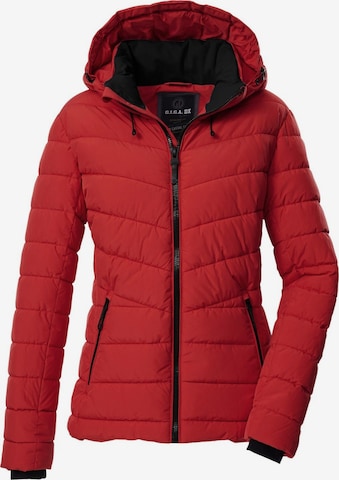 LPO Winterjas 'Steppjacke GW 32 Damen Winterjacke Kapuze Übergangsjacke' in Rood: voorkant