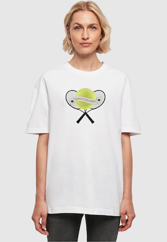 Merchcode T-Shirt 'Tennis Tournament' in Weiß: predná strana
