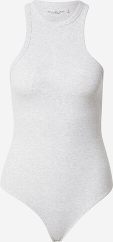 Abercrombie & Fitch Shirt Bodysuit in Grey: front