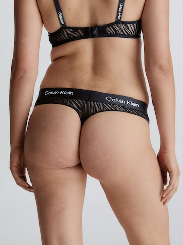 Calvin Klein Underwear String bugyik - fekete
