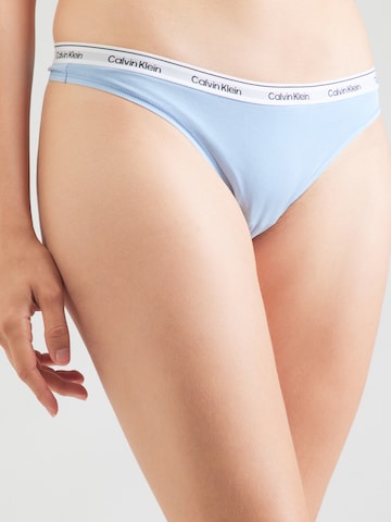 Calvin Klein Underwear String in Blauw: voorkant
