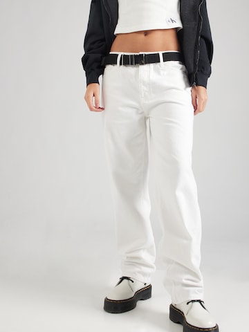 Calvin Klein Jeans - Regular Calças de ganga em branco: frente