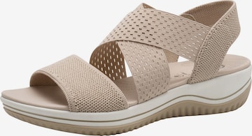 JANA Sandale in Beige: Vorderseite