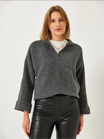 Bianco Lucci Pullover in Grau