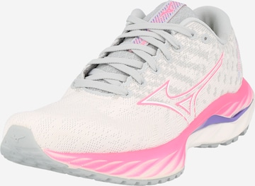 MIZUNO Springsko 'WAVE INSPIRE 19' i vit: framsida